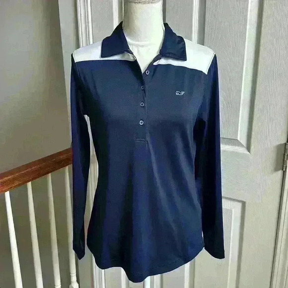 Vineyard Vines Long Sleeve Shep Polo Women’s Moisture Wicking Size XS Excellent! - Picture 3 of 10